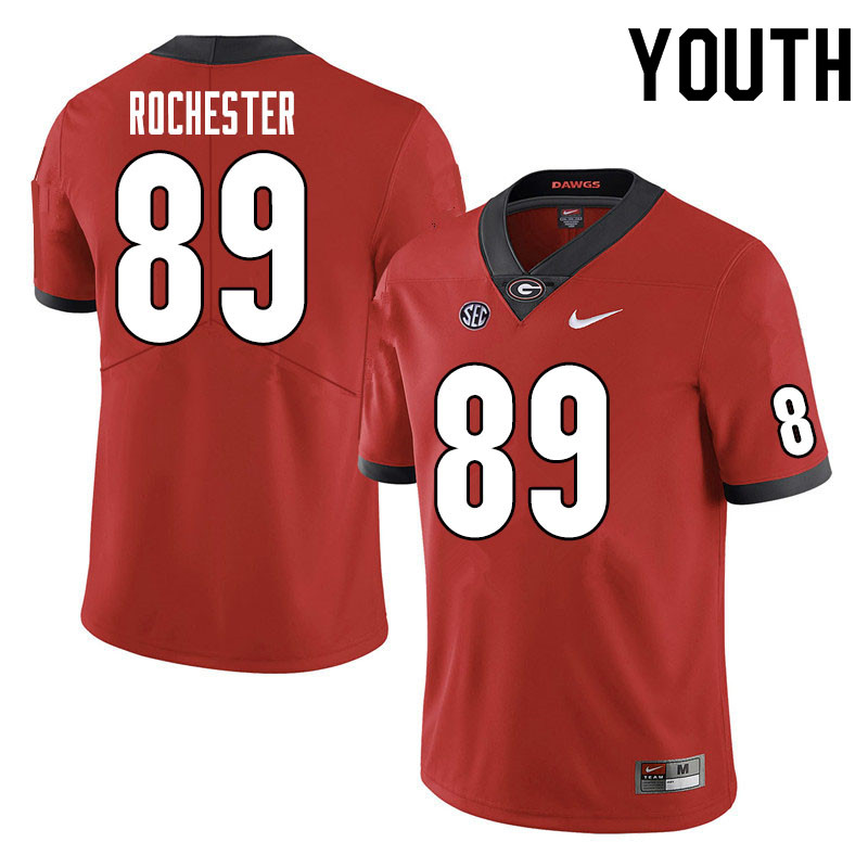 Youth #89 Julian Rochester Georgia Bulldogs College Football Jerseys Sale-Red